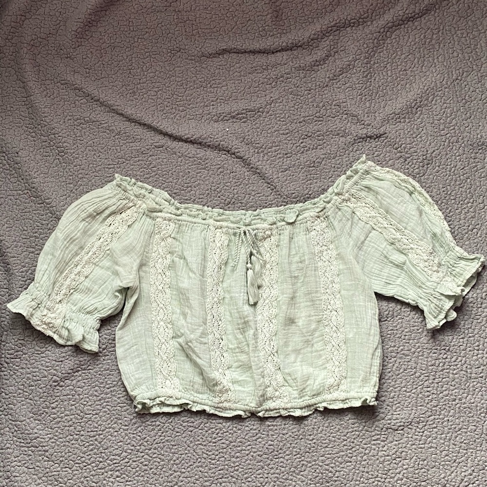Cropped Off The Shoulder Top